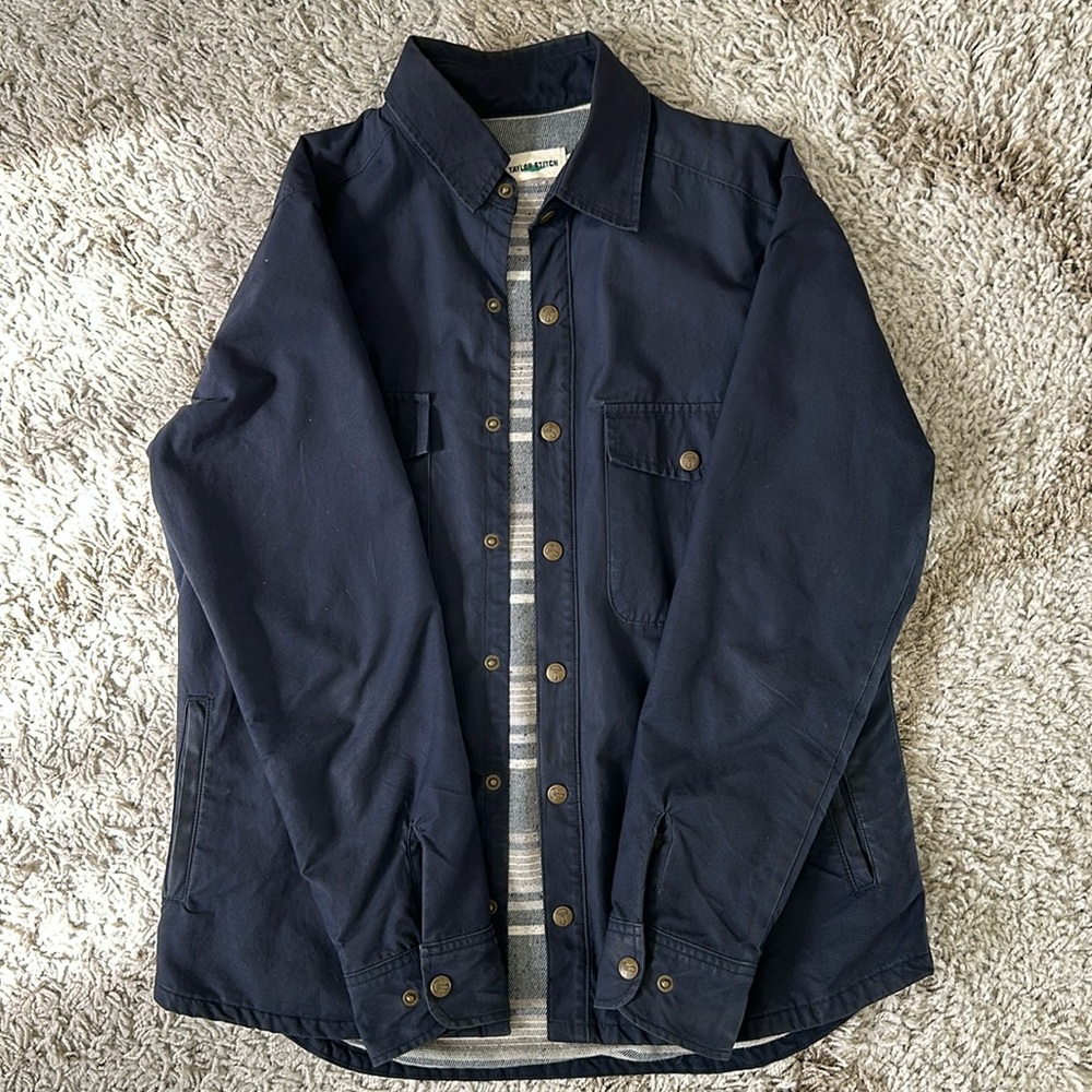 Taylor Stitch waxed/lined button-up jacket/shacket - Medium (40) - Cool details!